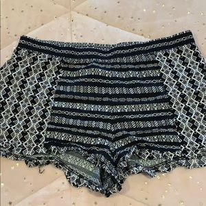 Black and white pattern shorts